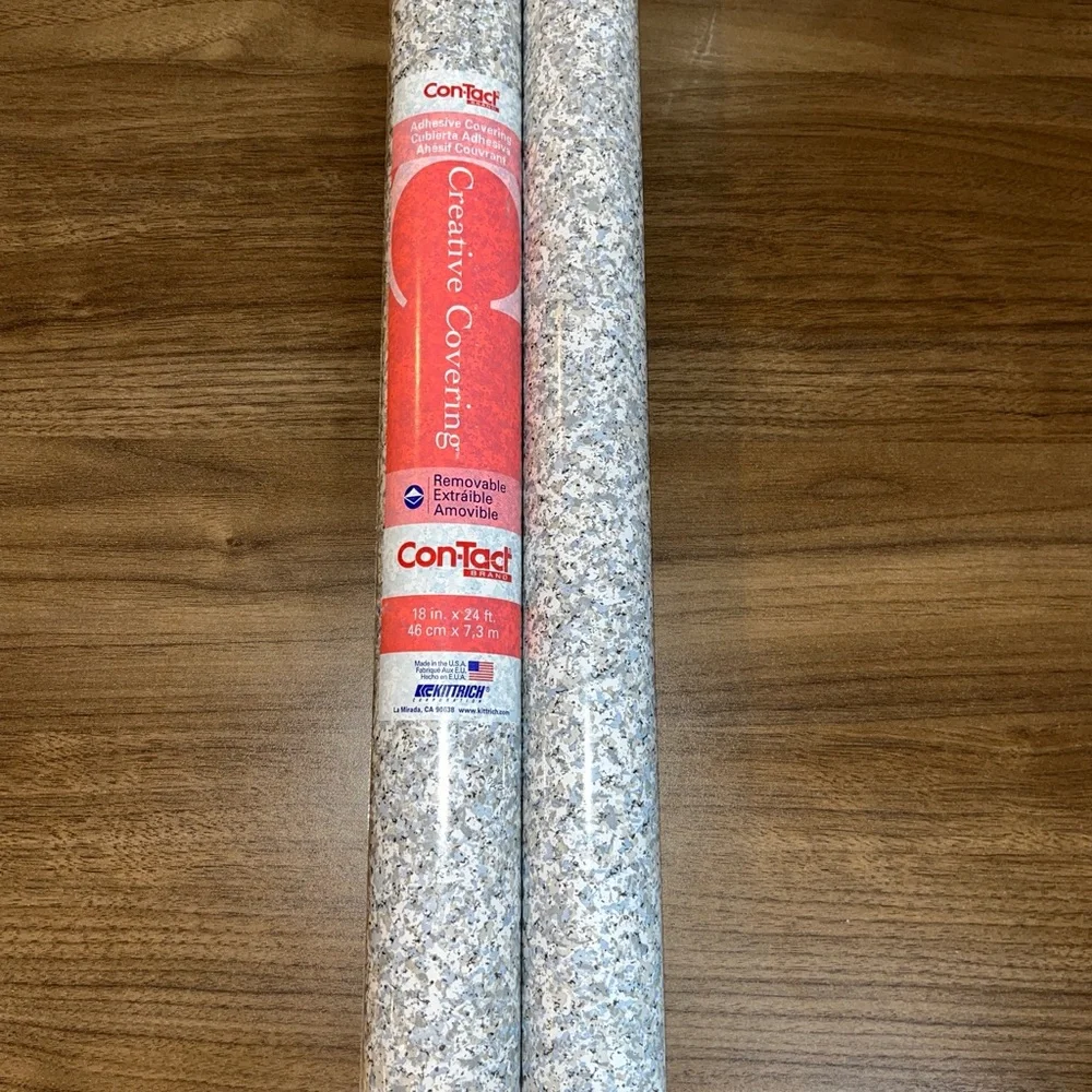 VTG Contact Paper USA Made 18x24 Creative Covering Gray Granite 2 Rolls New Used